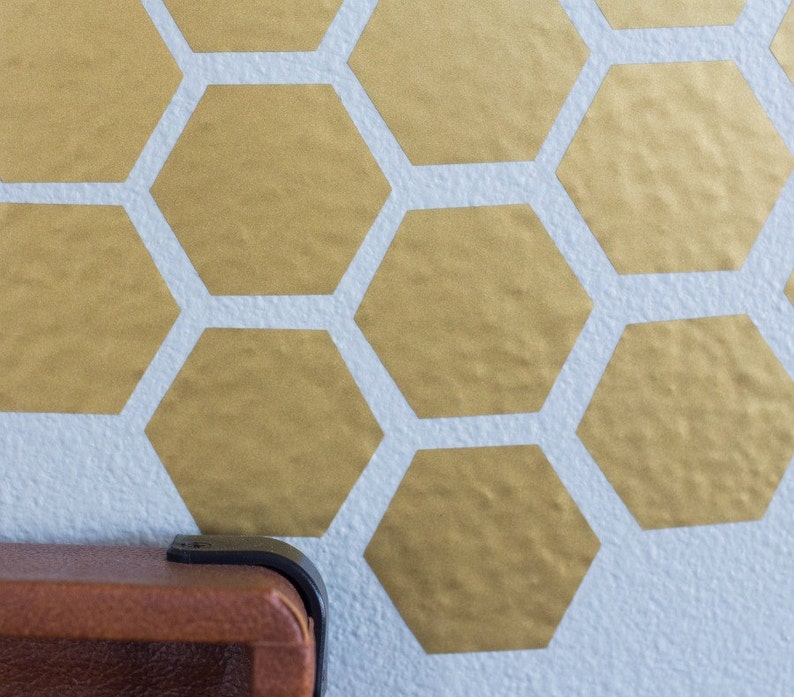 Hexagon Wall Decals Etsy
