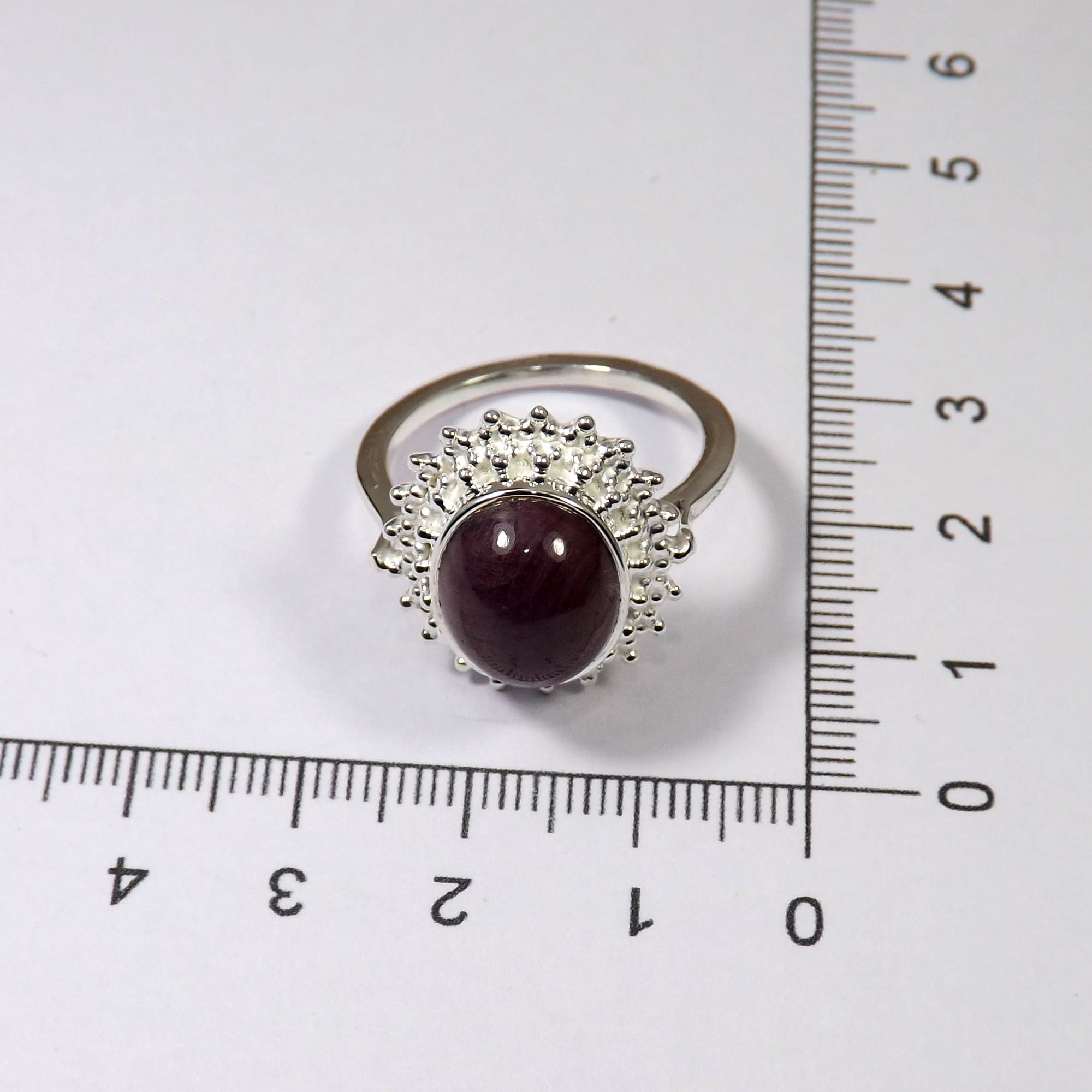 Genuine Star Ruby Ring, Ruby Ring, 925 Silver Ring, Gift for