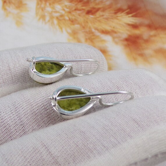 Connemara Marble Earrings 925 Sterling Silver Earrings Connemara Marble Earrings Valentine s Day Gift Gemstone Jewelry jpw310a Etsy UK