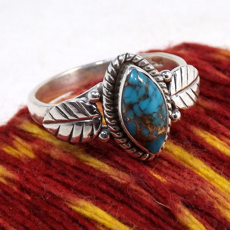 Handmade Ring Blue Copper Turquoise Jewellery Blue Copper Turquoise RIng Unique RIng Copper Turquoise Ring Birthday Gift Turquise RIng