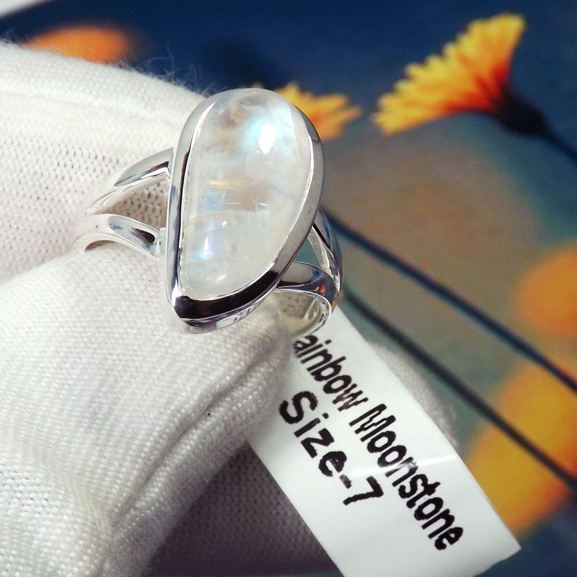 Genuine Rainbow Moonstone Ring, Real Rainbow Moonstone Ring, Solid 925 Sterling Silver Ring, Christmas Gift, for Her, Size 7US, Z101003 - Etsy Genuine Rainbow Moonstone Ring, Real Rainbow Moonstone Ring, Solid 925 Sterling Silver Ring, Christmas Gift, for Her, Size 7US, Z101003 - Etsy