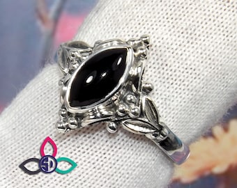 Black Onyx Ring, Black Stone Ring, Handmade Ring, Designer Ring, Unique Ring, Wedding Ring, Office Wear Ring, Gemstone Jewellery, Gift Idea