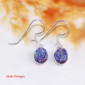Australian Triplet Opal Earring, 925 Sterling Silver Earring, Beautiful Gemstone Cabochon Earrings, Birthday Earrings, Gift For Her, U8502