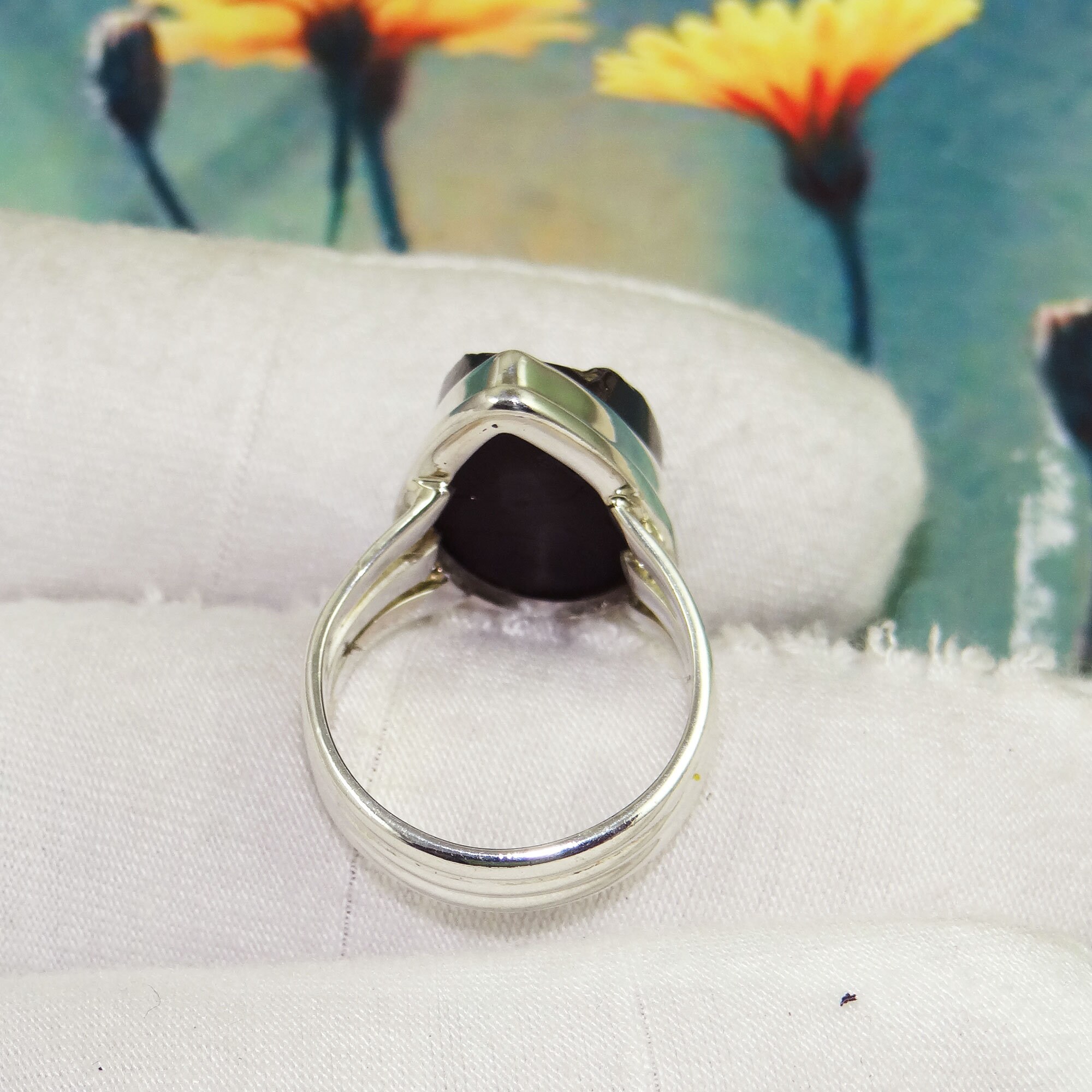 Produktbild von Moosachat-Ring, 6mm - Online Shop Für Edelsteinschmuck Aller Art