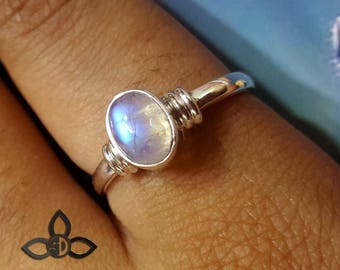 Rainbow Moonstone Ring, Rainbow Ring, Moonstone Ring, 925 Sterling Silver, Handmade Ring, Designer Ring, Birthday Gift, Thanks Giving Gift