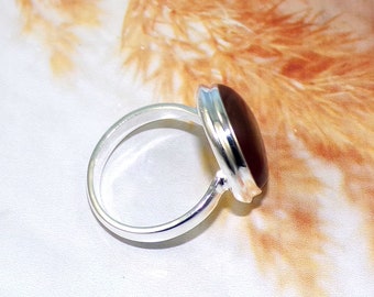 Bague En Jaspe Impérial Et Argent 925 - 29 Carats, Taille US 9, Pièce Unique D'Australie