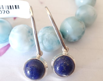 Lapis Lazuli Earring, Blue Stone Earring, Lapis Earring, Dangle Earring, Sterling Silver Earring, Unique Earring, Gift For Her, Gift Idea