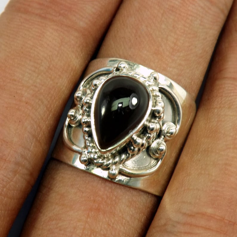 Black Onyx Ring Onyx Ring 925 Sterling Silver Women Ring Etsy Black Onyx Ring Onyx Ring 925 Sterling Silver Women Ring Etsy