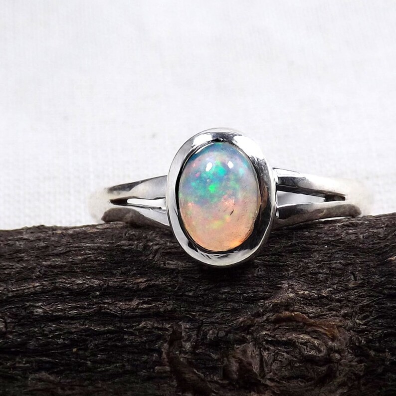 Ethiopian Opal Ring, Ethiopian Opal Stone, Ethiopian Opal Jewellery, Opal Ring, Gift Ring, Wedding Ring, Engagement Ring, Jewellery, AOLG913 image 4