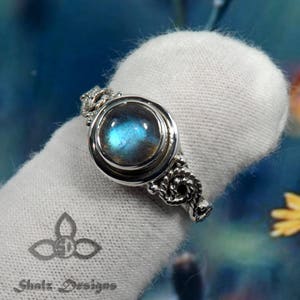 Labradorite Ring, Labradorite Stone Ring, Labradorite Jewellery, 925 Sterling Silver, Handmade Ring, Unique RIng, Birthday Gift Ring, Rings image 1