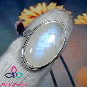 Rainbow Moonstone Ring, Moonstone Ring, Rainbow Ring, 925 Sterling Silver Ring, Handmade Ring, Unique Ring, Gift For Her,Officewear Ring