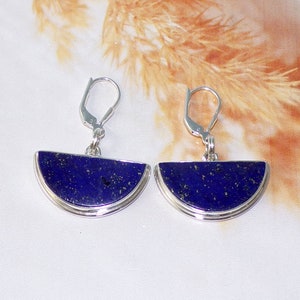 Lapis Lazuli Earrings, Lapis Lazuli Jewelry, Natural Lapis Lazuli Earrings, Lever back Earrings,Wedding Earrings, 925 Silver Earrings,JPX617