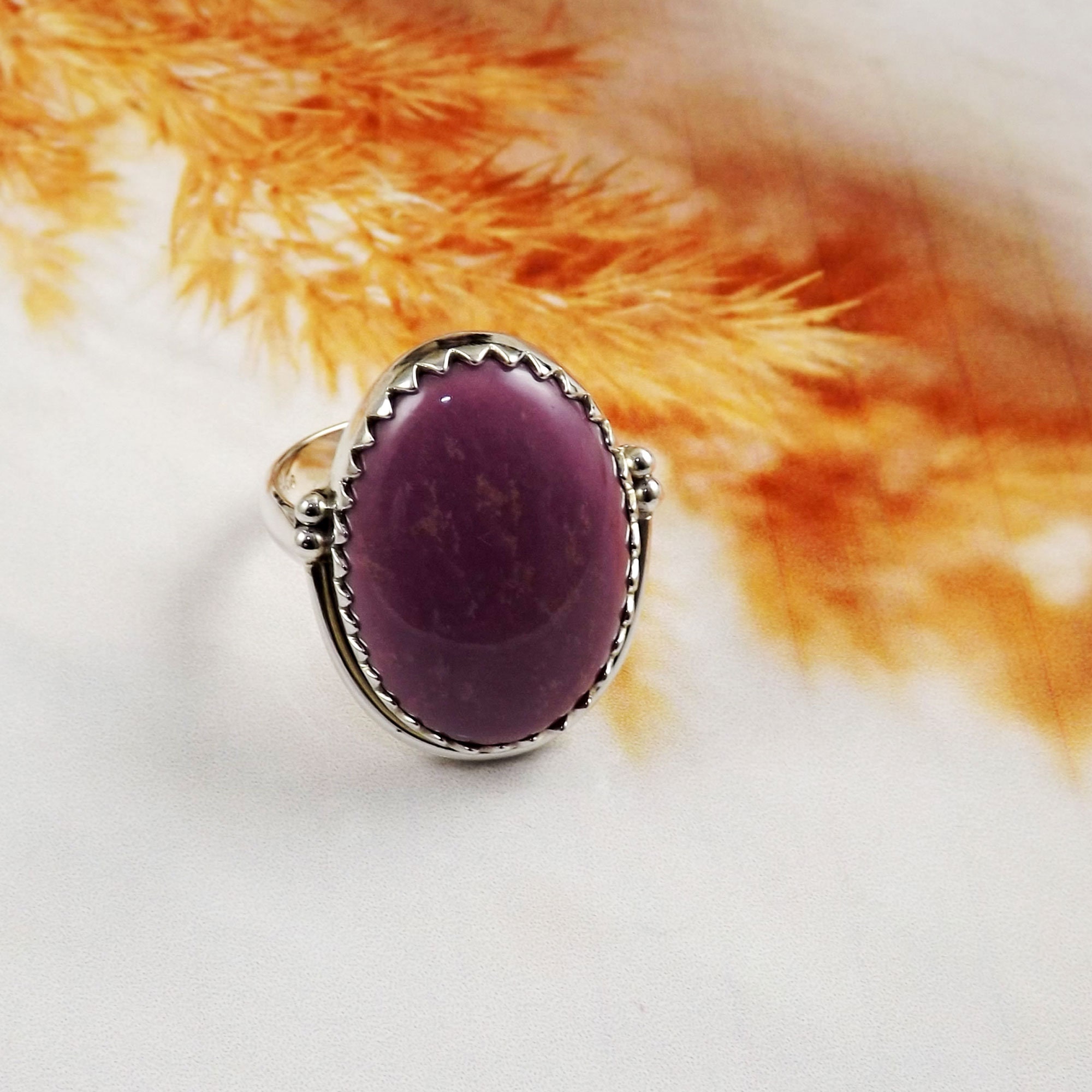 18x25mm Phosphorite Ring, 925 Sterling Silver Phosphorite 18x25mm Phosphorite Ring, 925 Sterling Silver Phosphorite
