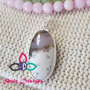 Dendritic Agate Pendant, Dendritic Agate Jewellery, Dendritic Agate Necklace, One of a Kind Pendant, 925 Sterling Silver Pendant, Jewelry