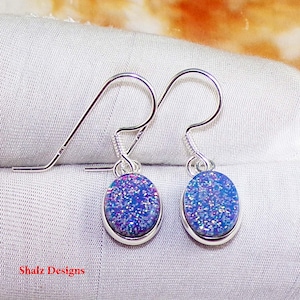 Australian Triplet Opal Earring, 925 Sterling Silver Earring, Beautiful Gemstone Cabochon Earrings, Birthday Earrings, Gift For Her, U8501