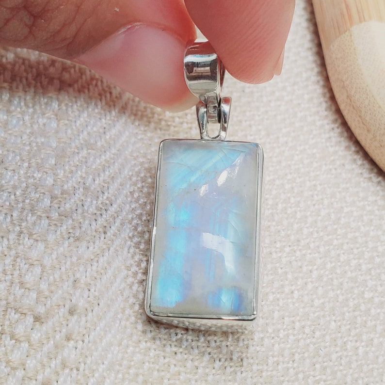 Fleur Rainbow Moonstone Pendant