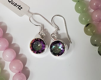 Boucles D'oreilles Argent 925 Avec Onyx Vert Naturel - Forme Poire, Fait Main, Sans Nickel