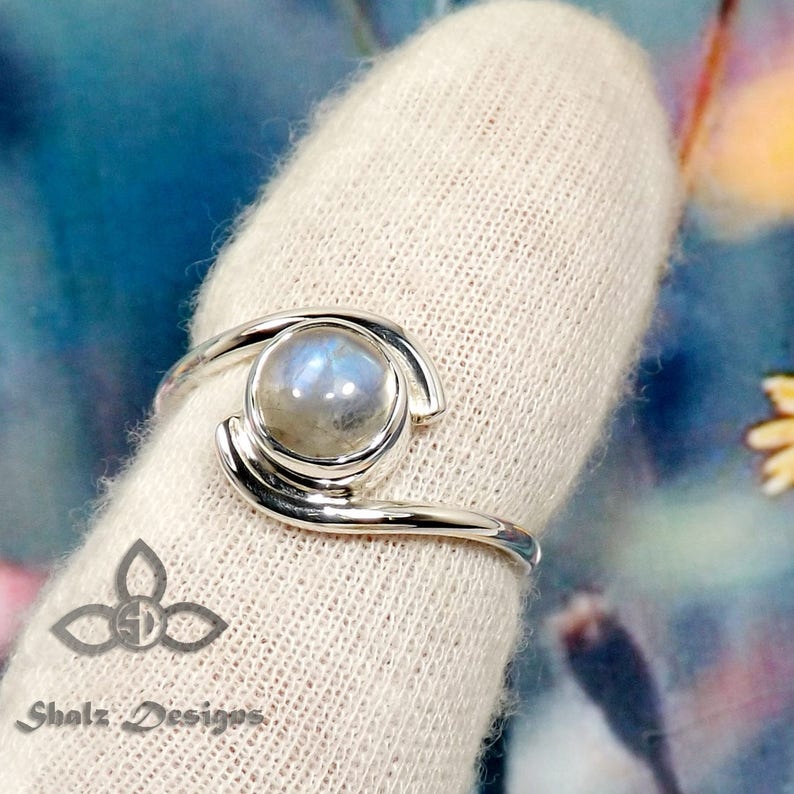 Turquoise Ring Plain Silver Ring 20/% off Per Item Rainbow Moonstone Ring Gift For Her Tanzanite Ring Gemstone Ring Solid Silver Ring
