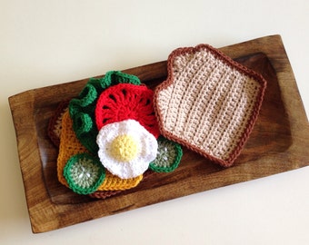 Crochet play sandwich