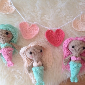 Sweet little Merbebe, crochet mermaid, mermaid doll