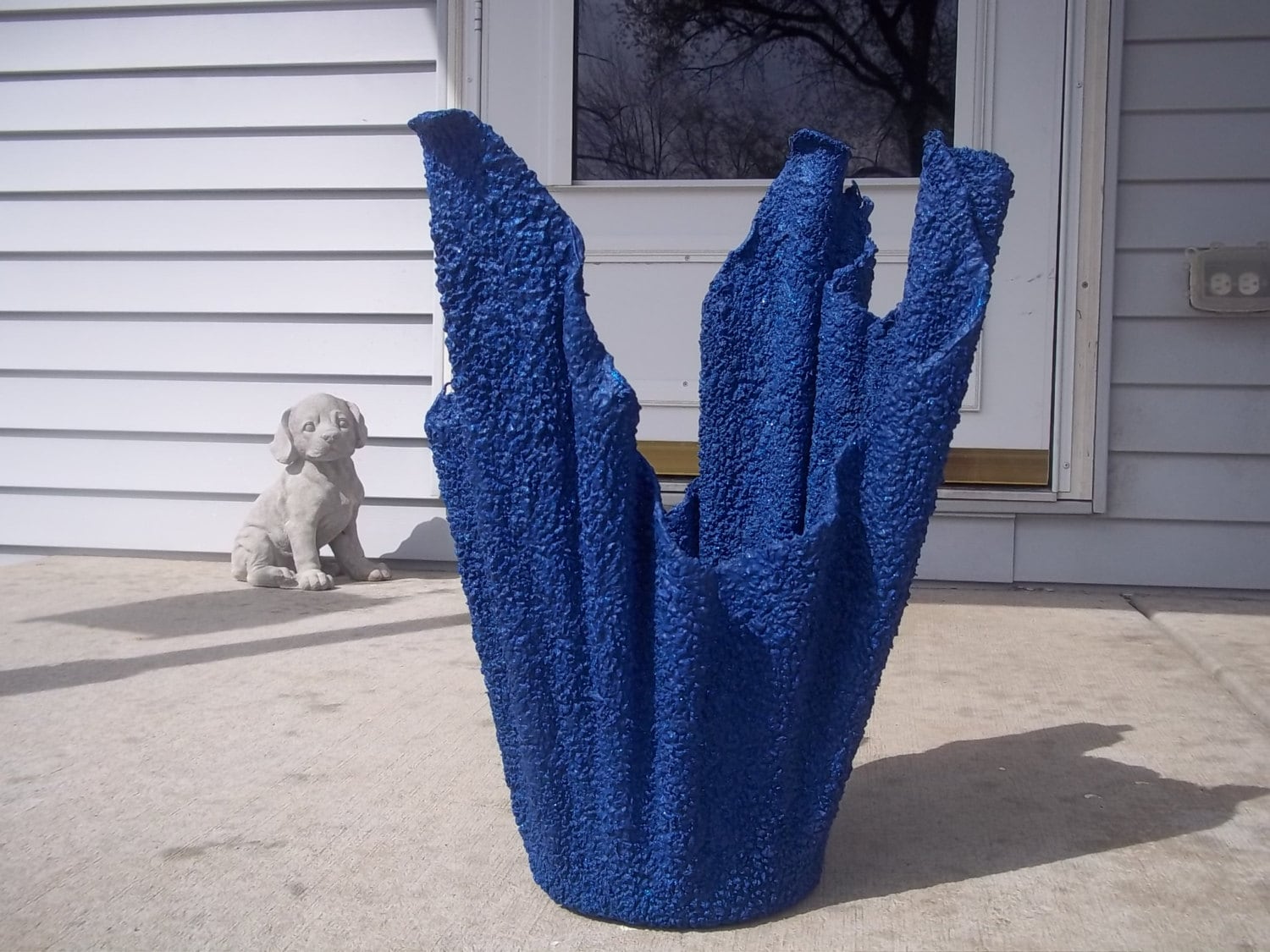 Hand Made Recycled Towel/Cement Floweral Pots Etsy