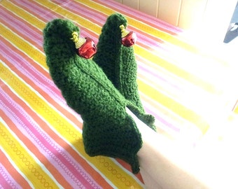 Elf in Green Slippers Crochet Pattern in English Only UK