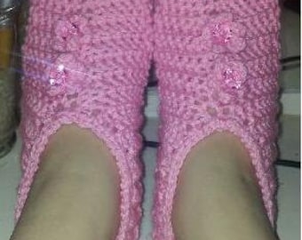 Slip-On Slippers crochet pattern in English only