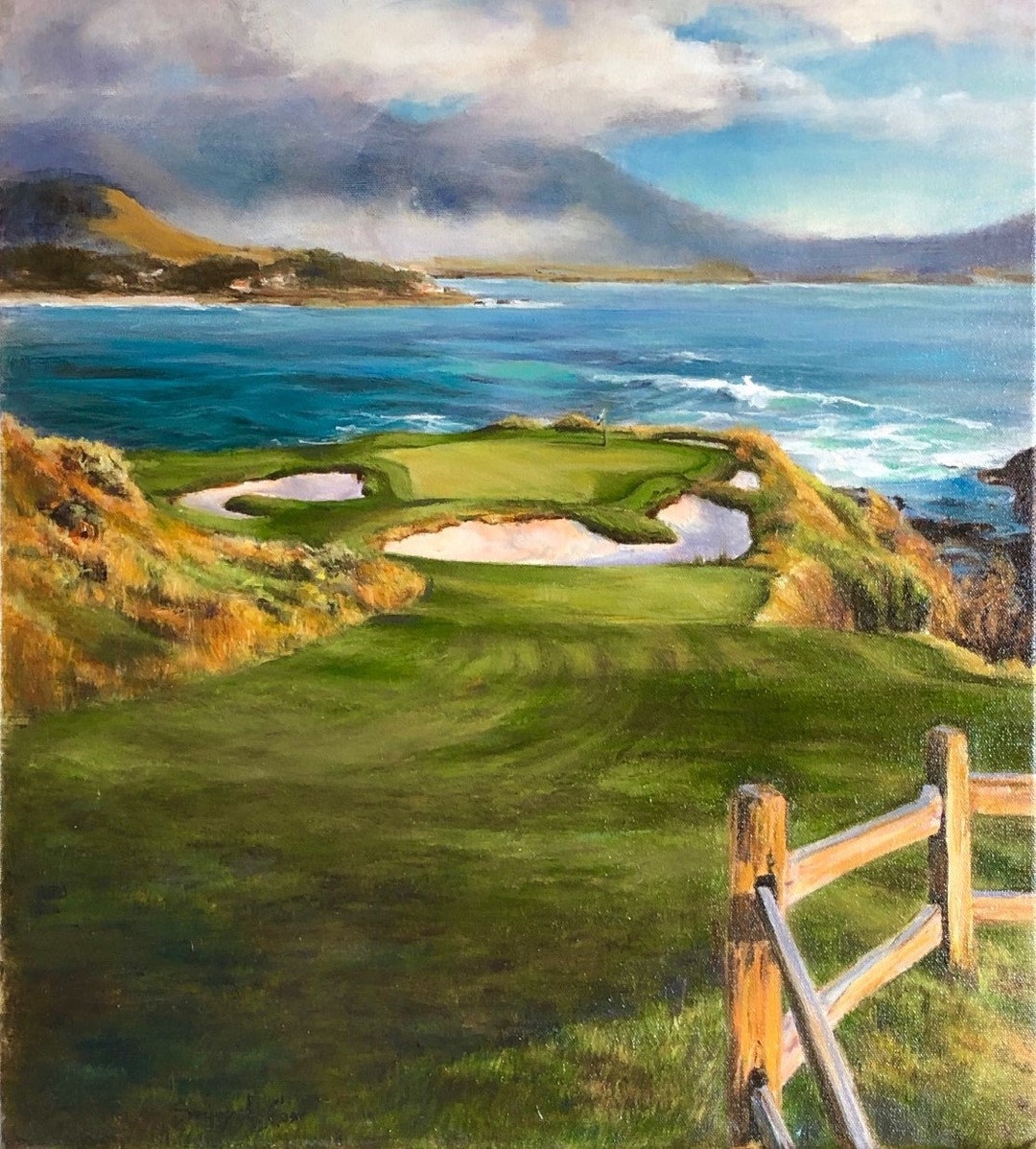 『pebble beach-seventh hole』ピーター・エレンショウ作 pebble beach-seventh hole』ピーター・エレンショウ作 - メルカリ