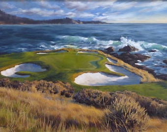 『pebble beach-seventh hole』ピーター・エレンショウ作 hq720.jpg?sqp=-