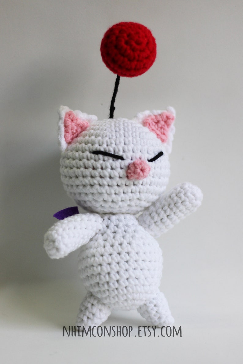 Moogle and Stiltzkin Kupo Couple Final Fantasy IX FF9 Chibi Plushie Amigurumi Stuffed Toy Doll Handmade Softies Gift Baby Crochet Knit Plush