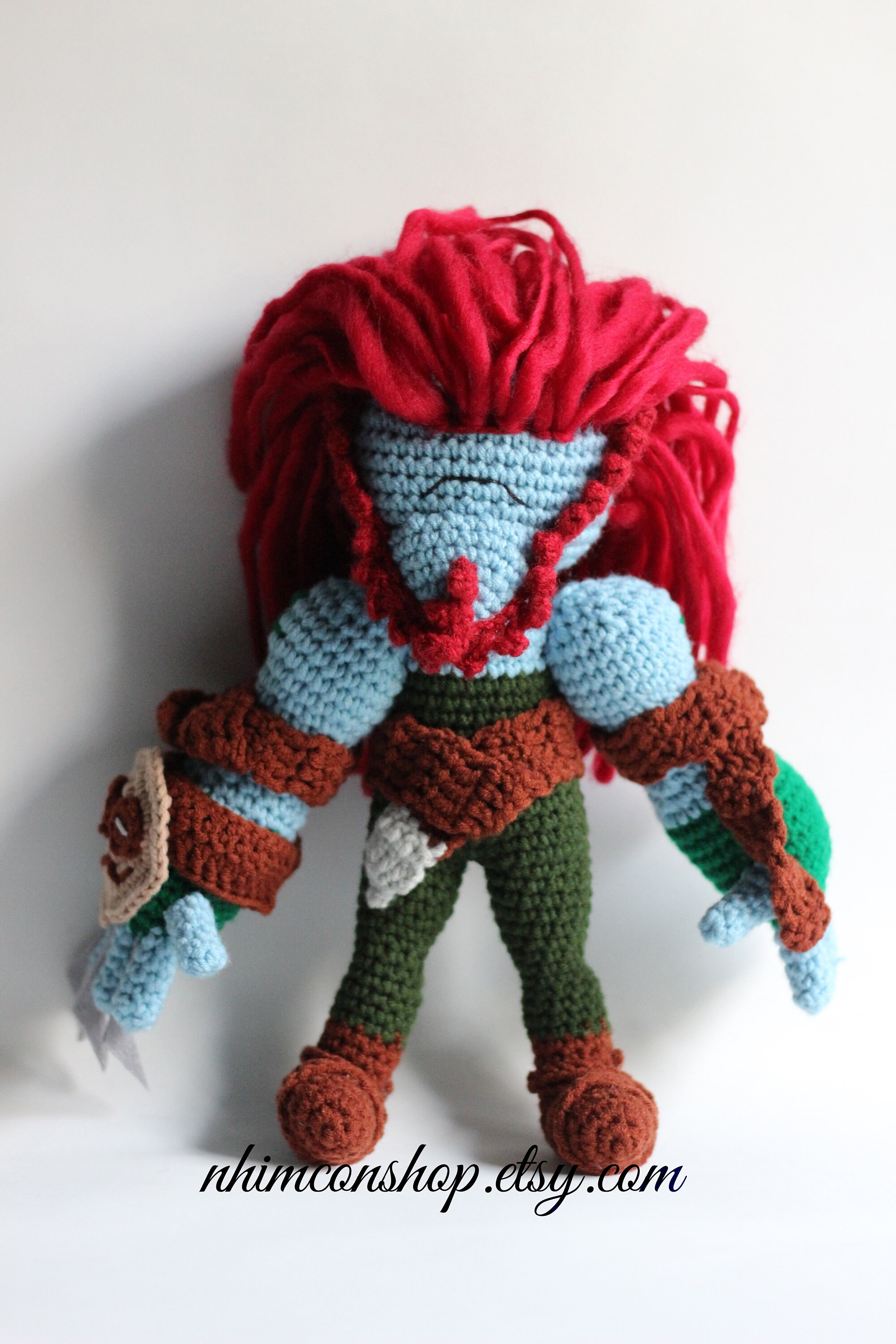 Handmade Amarant Coral Crochet Plushie: Final Fantasy IX FF9 Chibi Doll