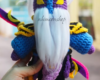 Void Spirit Chibi Plushie: Handmade Crochet Knit Stuffed Doll