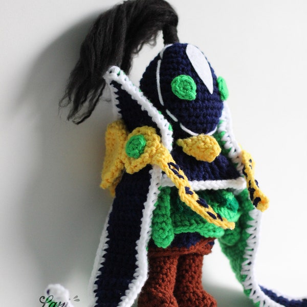 Rubick the Intelligence Hero Chibi doudou Amigurumi peluche poupée Softies fait main cadeau bébé tricot au crochet inspiré des personnages en peluche