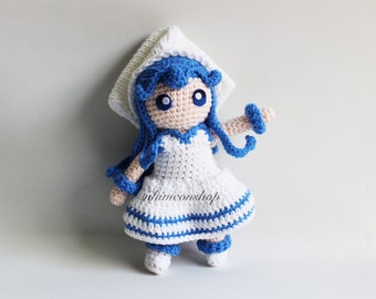 Handgemaakte gehaakte knuffel meisje inktvis: anime-mangapop