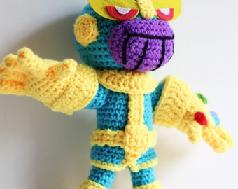 Peluche de Thanos Chibi de crochet hecho a mano - Estilo película y cómic