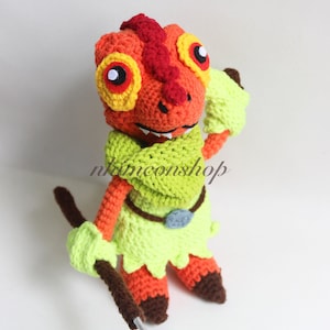 Kobold Red Tiny Dragon - Plushie - Amigurumi - Stuffed Toy - Doll - Handmade - Softies - Gift Baby Crochet Knit Plush - Characters Cosplay