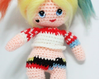 Handmade Crochet Villain Plushie: Chibi Amigurumi Doll