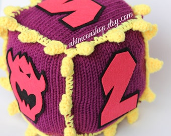 Dice Block For Game Square 1-4 or Diamond 1-10 Plushie Amigurumi Stuffed Toy Handmade Softies Gift Baby Crochet Knit Inspired Plush