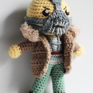 Handmade Bane Crochet Plushie: Masked Character Stuffed Doll