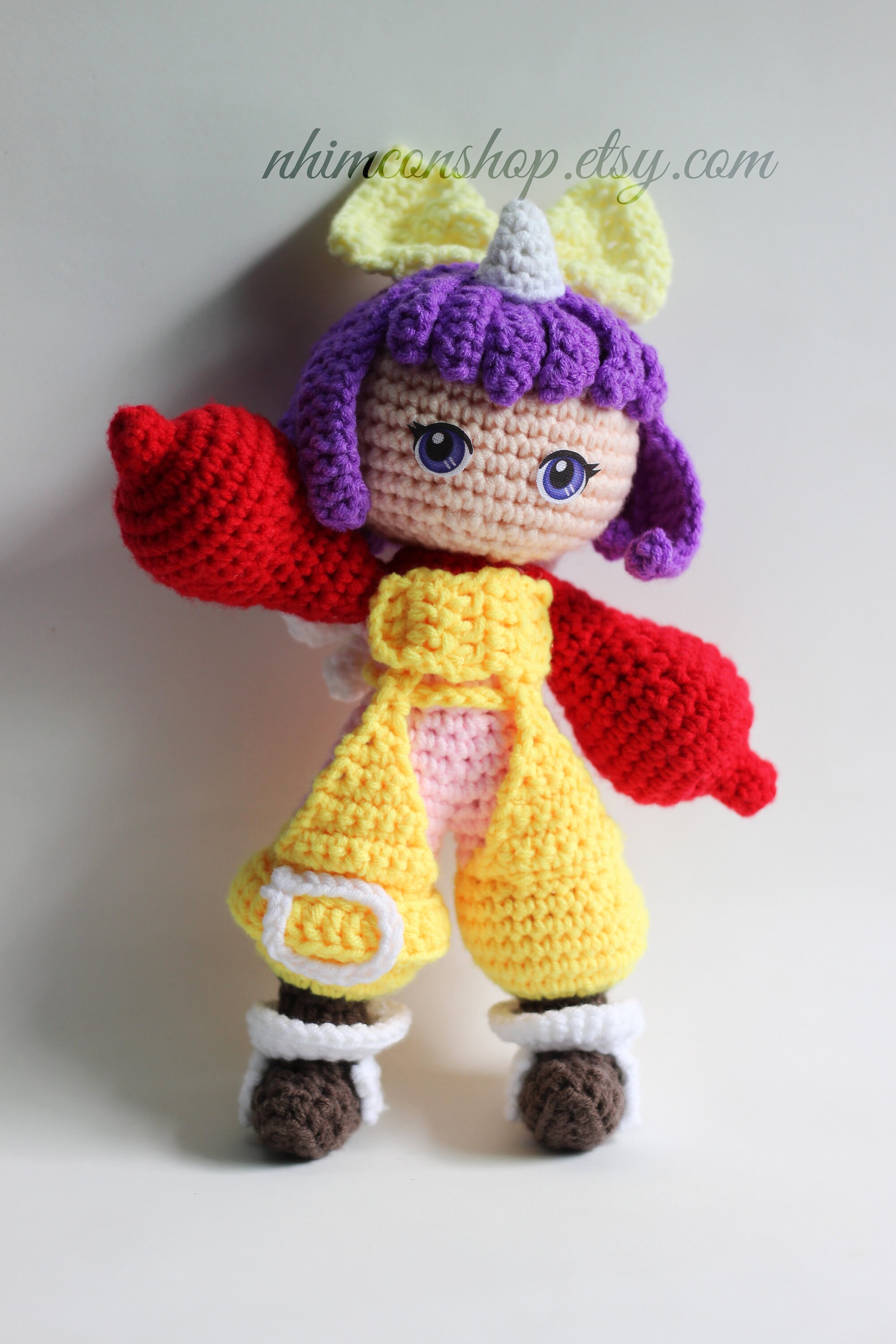Eiko Carol Final Fantasy IX FF9 Chibi Plushie Amigurumi Stuffed Toy Doll Handmade Softies Gift Baby Crochet Inspired Plush Characters