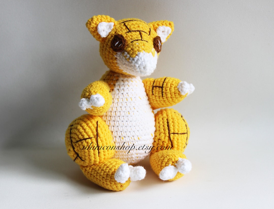 Sandshrew Pokemon Sun Moon Chibi Plushie Amigurumi Stuffed Toy