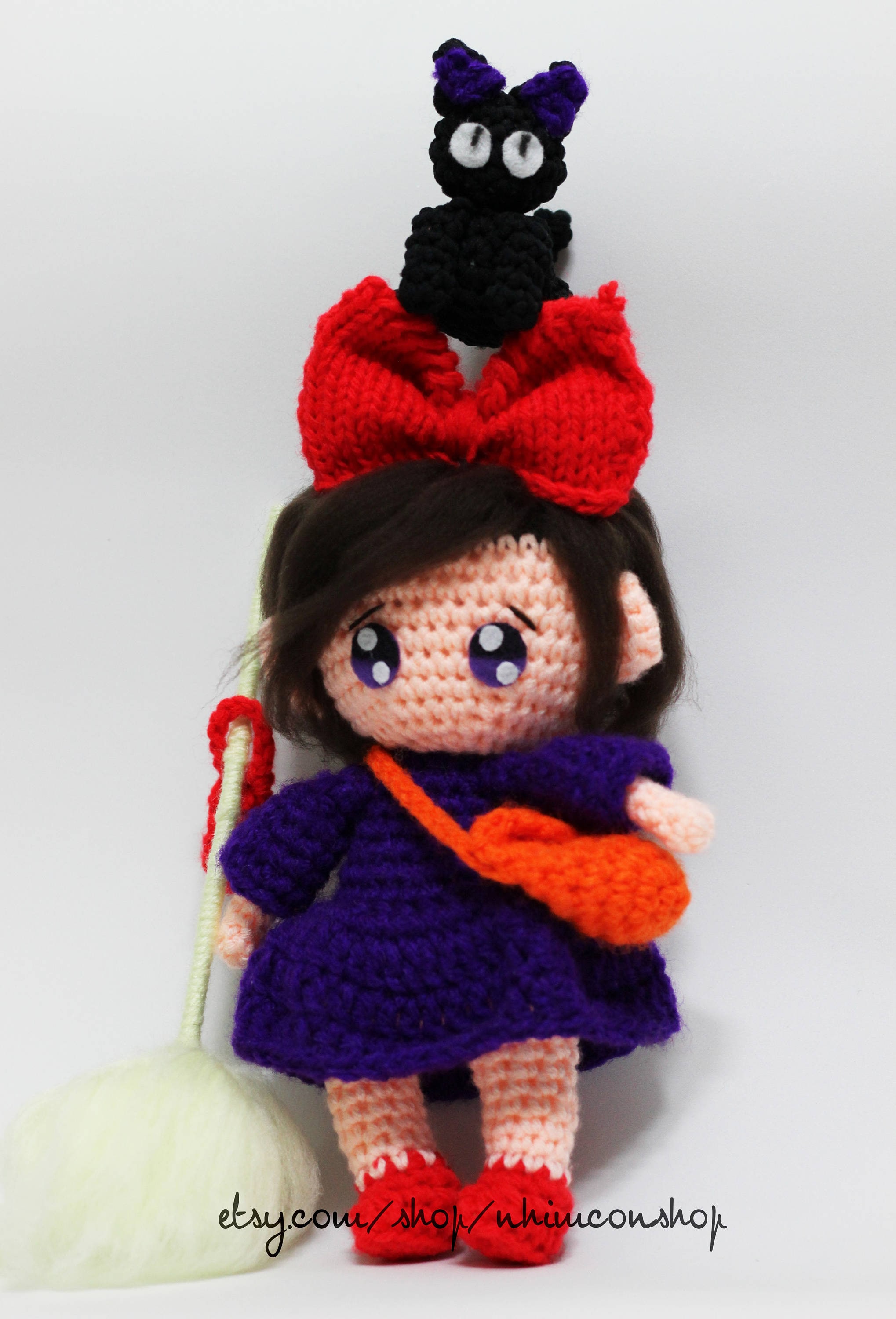 Kiki La Petite Sorciere Et Son Chat Chibi Plushie Amigurumi Etsy