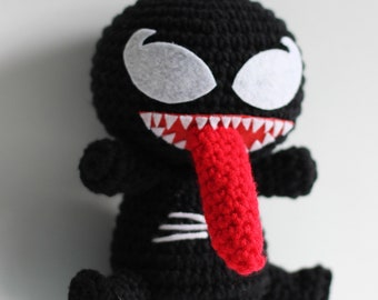 Venom Plushie: Handmade Crochet Stuffed Toy