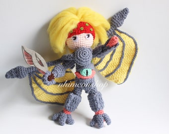 Dart Divine Form Crochet Plushie: Legend of Dragoon Handmade Doll