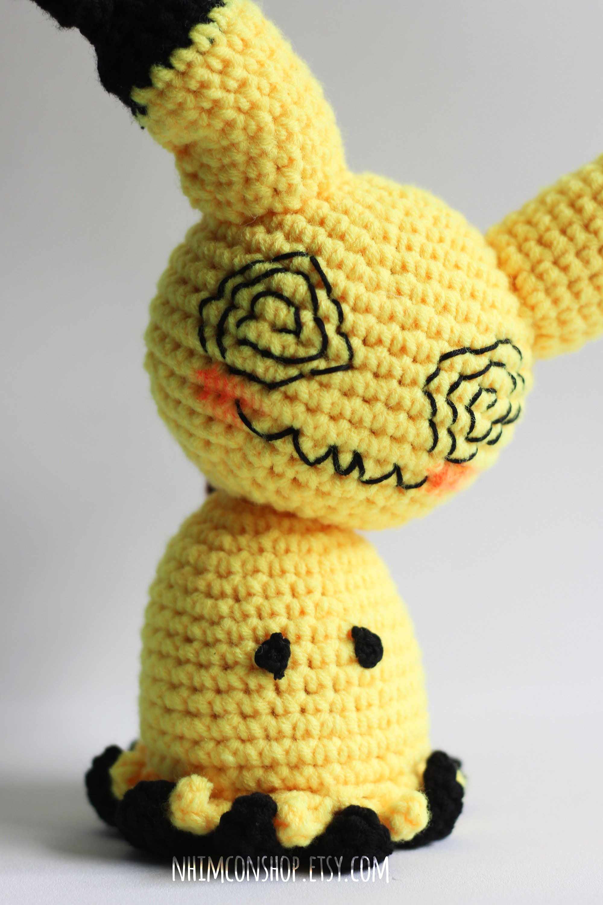 Mimikyu Pokemon Sun and Moon Alola Chibi Plushie Amigurumi Stuffed Toy Doll Handmade Softies Gift Baby Crochet Knit Inspired Plush