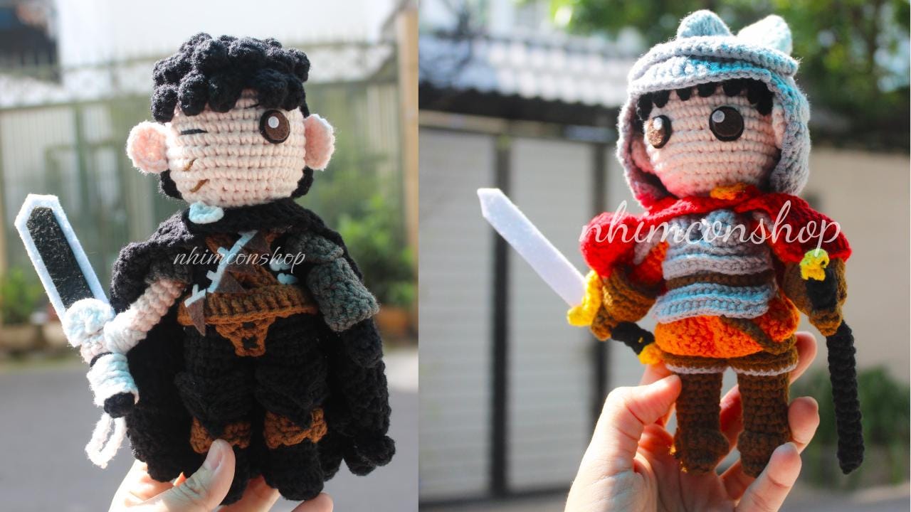 Casca Berserk Chibi Plushie: Handmade Crochet Stuffed Doll - Etsy