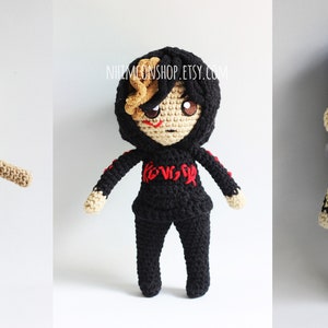 XXXTentacion Chibi Plushie: Handmade Crochet Amigurumi Doll