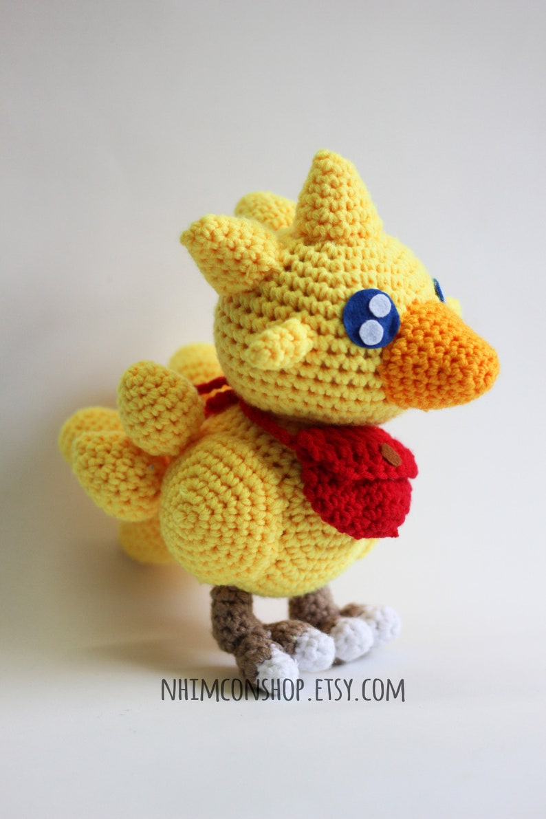 Chocobo and Moogle Kupo Final Fantasy IX FF9 Chibi Plushie Amigurumi Stuffed Toy Doll Handmade Softies Gift Baby Crochet Plush Characters Chocobo - the Chick