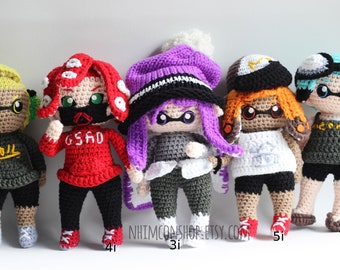 Inkling Crochet Plushie: Custom Character Amigurumi Doll