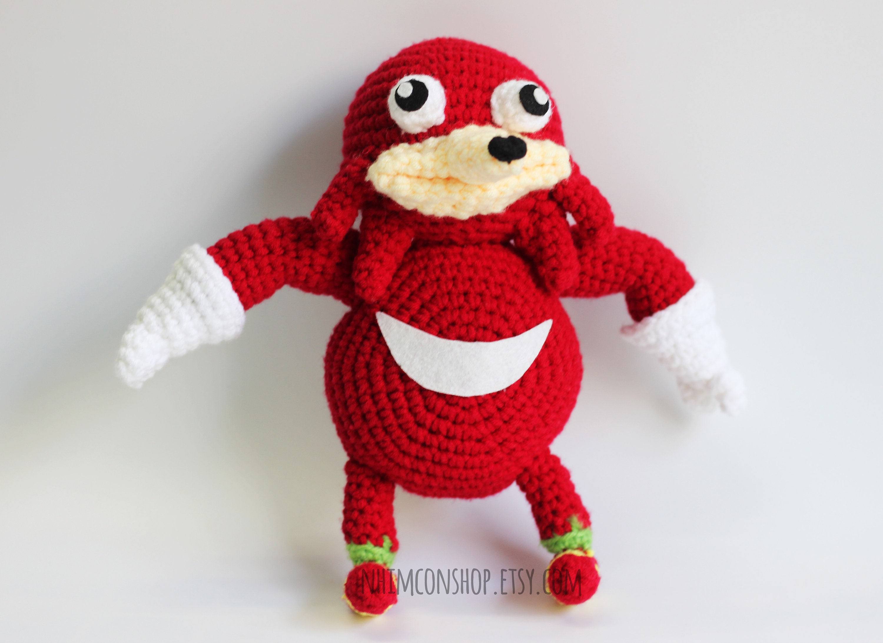 Uganda Knuckles Warrior Sonic meme Da wae Chibi Plushie | Etsy
